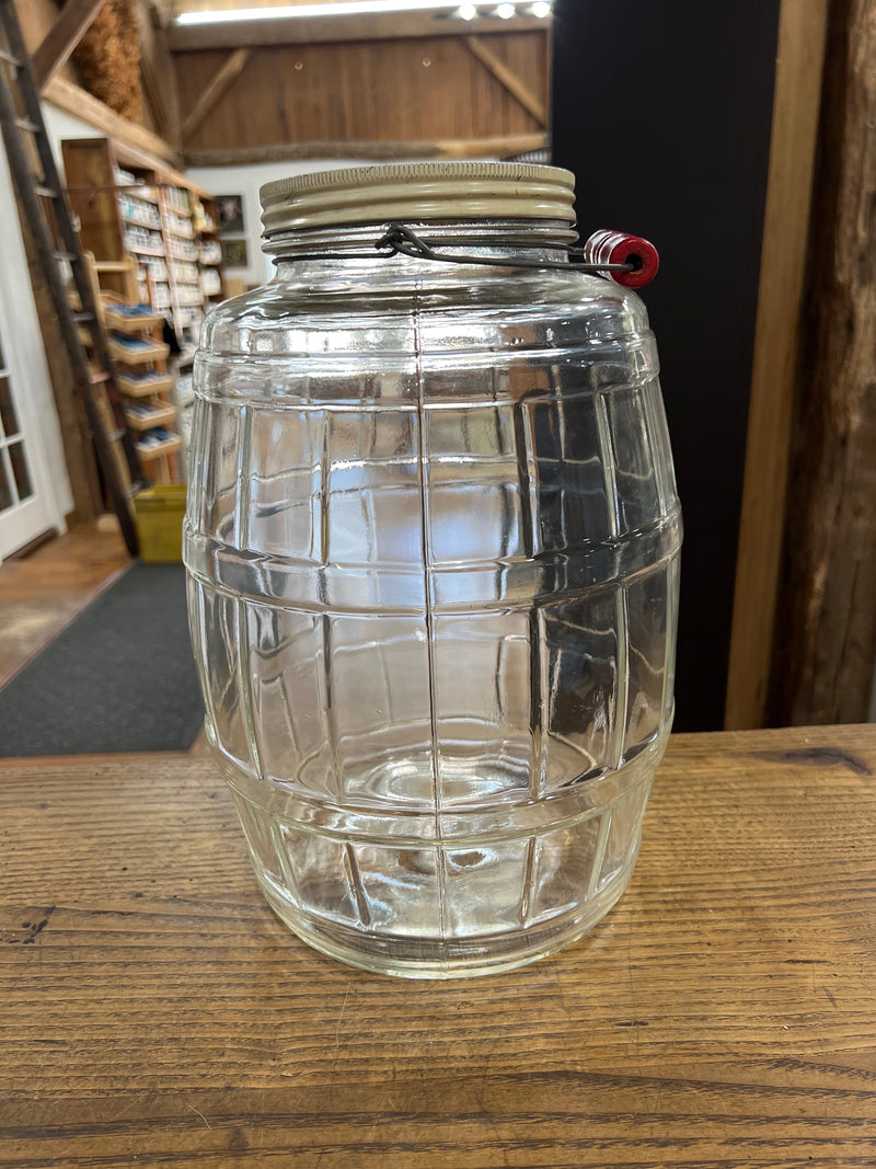 Vintage Barrel Shaped Pickle Jar