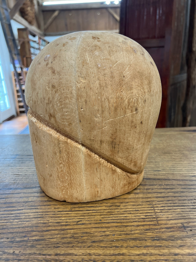 Vintage Balsa Wood Hat Mold