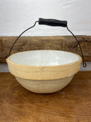 Vintage Stoneware Bowl with Bail Handle