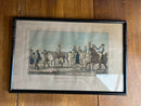 Vintage Framed French Carle Vernet Horse Racing Print “ The Finish of the Race”