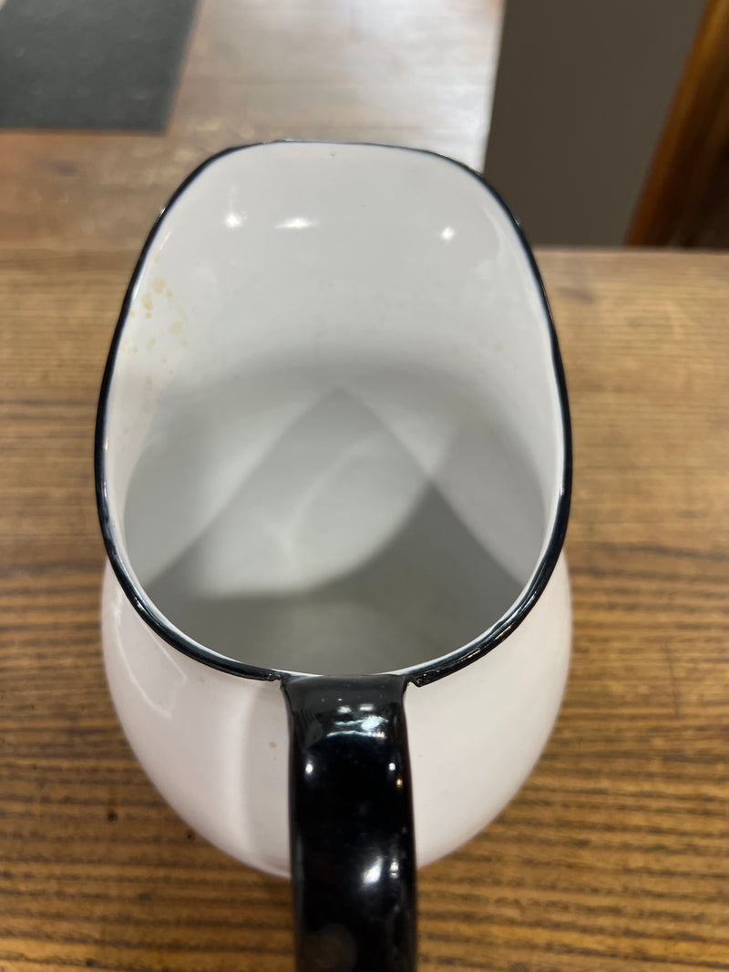 Vintage Enamel 9.5” Pitcher