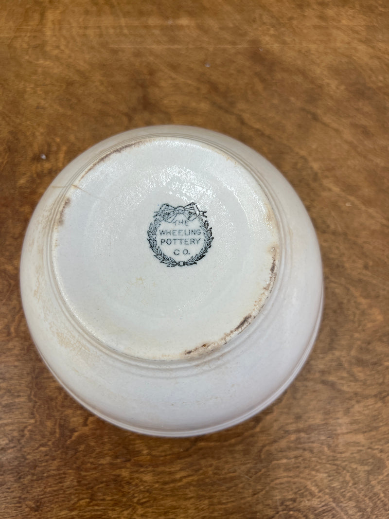 Vintage The Wheeling Pottery Co. Ironstone Bowl