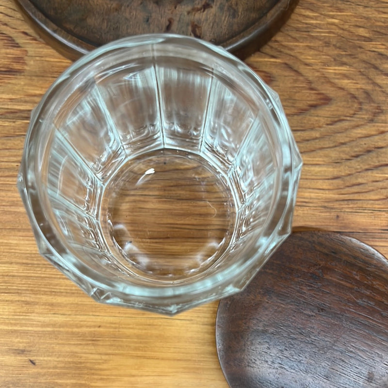 Vintage 10 Pipe Rack with Clear Glass Humidor Tobacco Jar