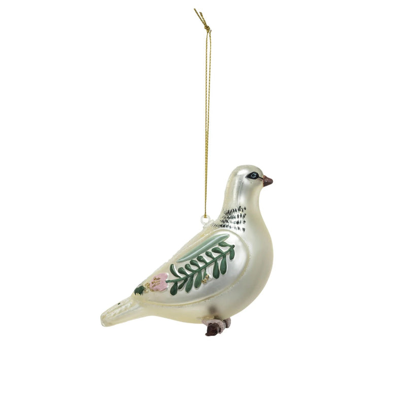 Glass Dove Ornament