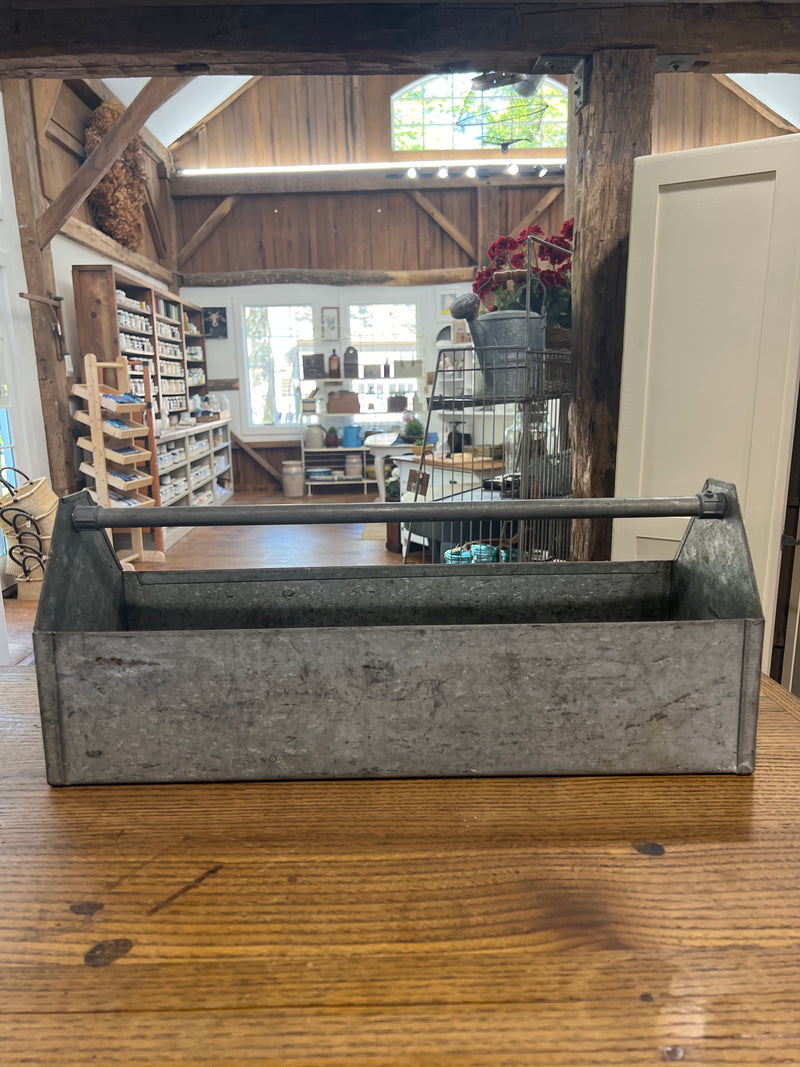 Vintage Galvanized Tool Caddy