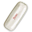 Merry Rectangular Platter Multi Stoneware Christmas: Multi / Stoneware / Dishwasher safe. may get hot in microwave.