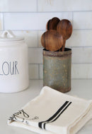Farmhouse Simple Striped Napkin: Red lines