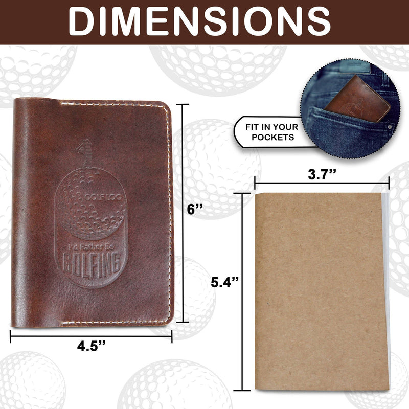 Leather Golf Log & Scorecard Book