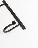 The Wrought Iron Rack with Hooks: Three Hooks
