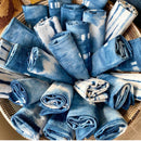Organic Cotton Indigo Dyed Shibori Tea Towel - Burst