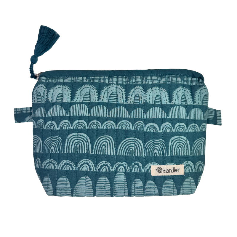 Forest Quilted Zipper Pouch