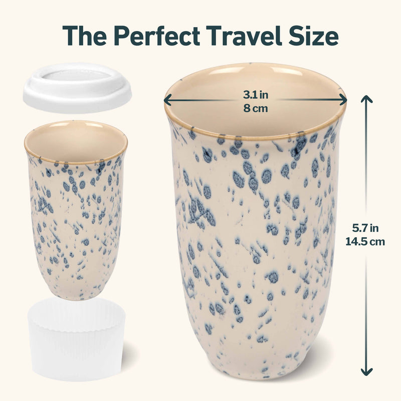 Orchid Ceramic Travel Mug – 16oz with Lid & Sleeve