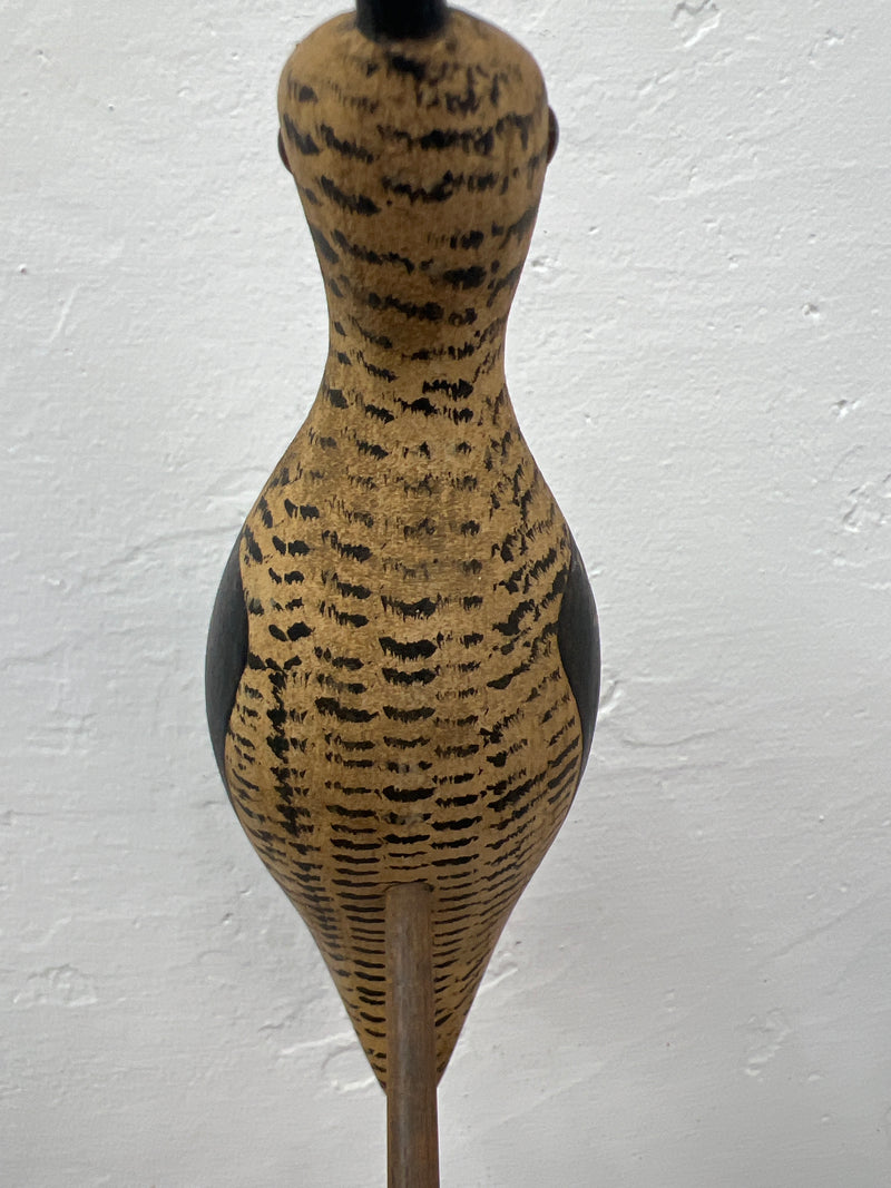 Vintage Samuel Stevens Hand Carved Wooden Shorebird Decoy