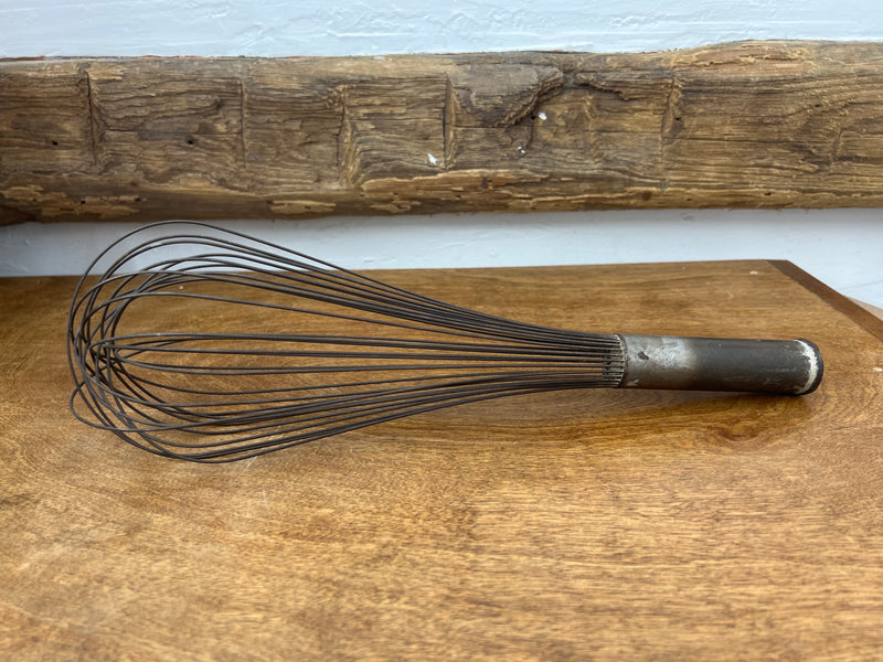 Vintage 13.5” French Wire Chef’s Balloon Whisk with Metal Handle