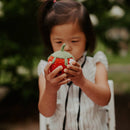 Handcrafted Sweet Strawberry Baby Rattle -Organic Cotton Toy