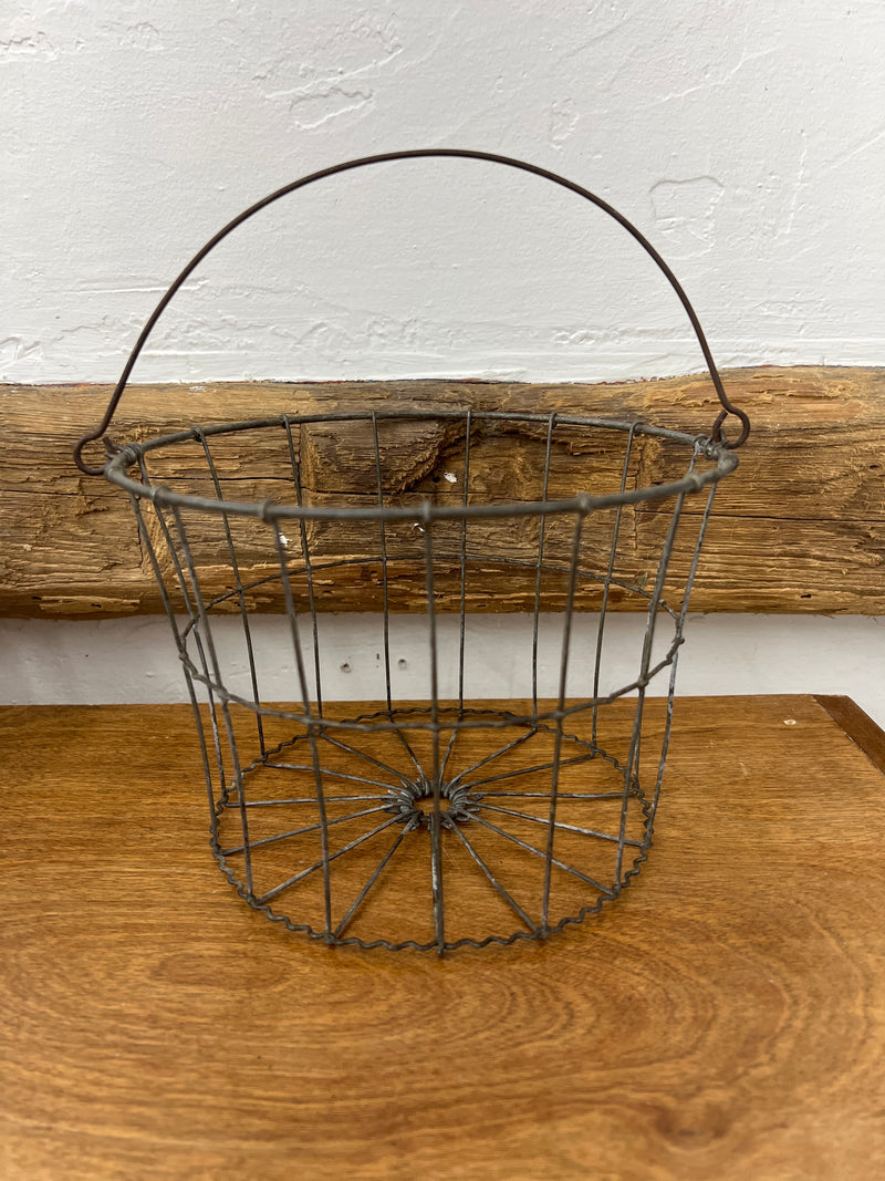 Vintage Wire Gathering Egg Basket