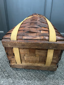 Antique Adirondack Gathering Trapper Woven Basket Backpack