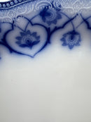 Antique W.H. Grindley Haddon Flow Blue 17” Oval Serving Platter