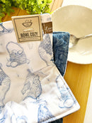 Blue Toile Chickens Bowl Cozy