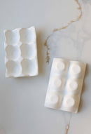Ceramic Egg Trays: White