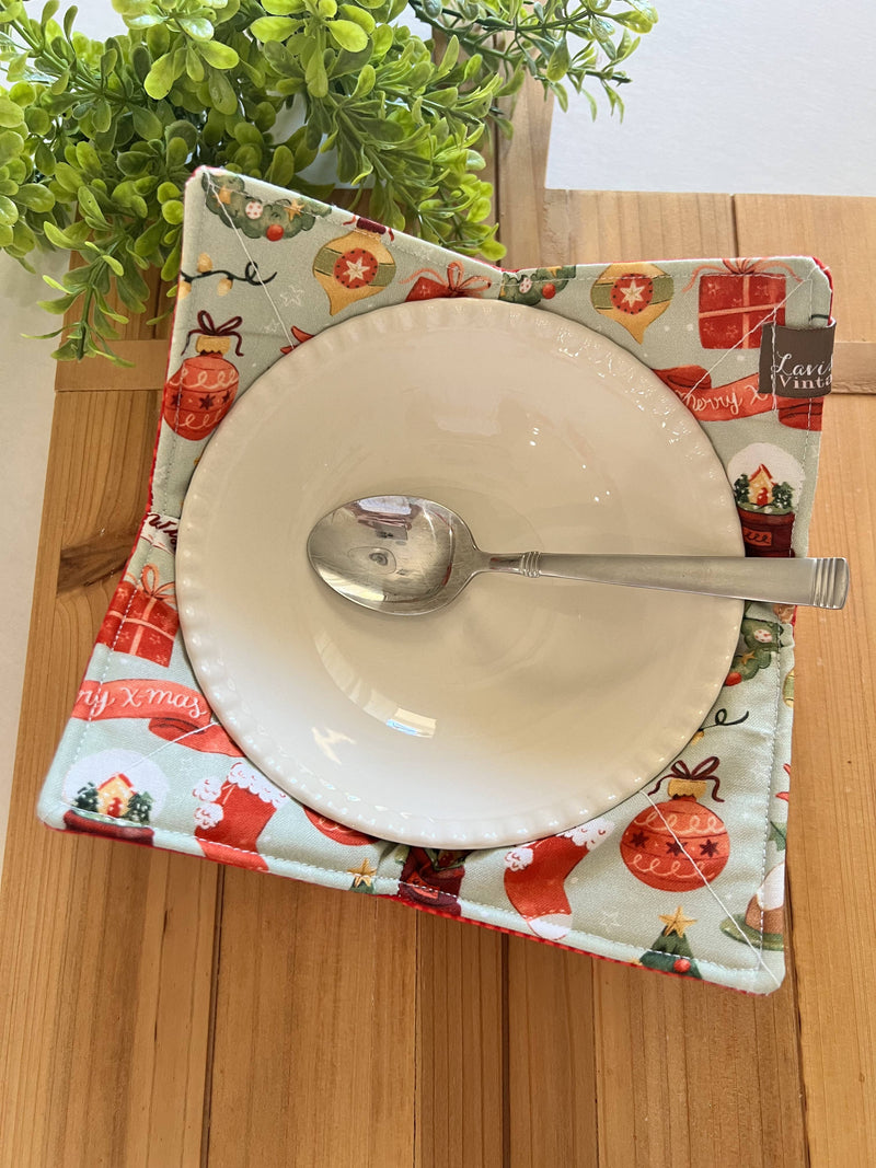 Vintage Christmas Baking Bowl Cozy
