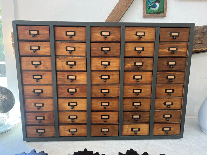 Vintage Industrial 40 Drawer Unit Countertop