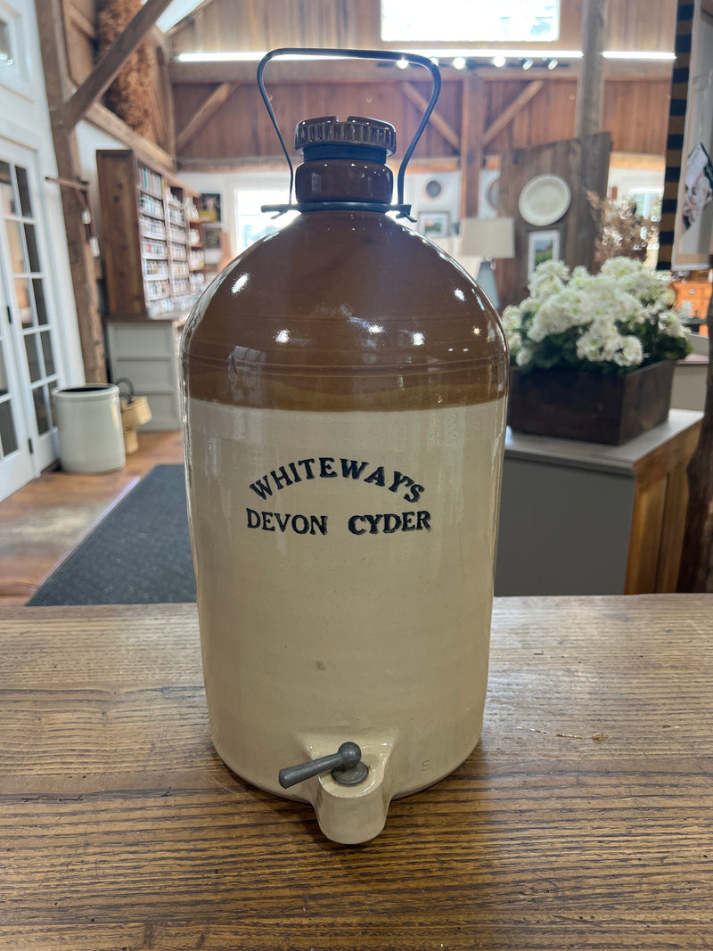 Antique English Whiteway’s Devon Cyder Stoneware Bottle