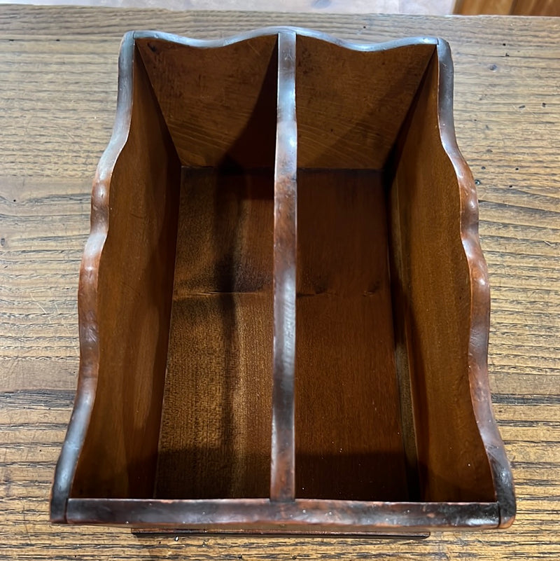 Vintage Small Cutlery Wooden Tray/Carrier