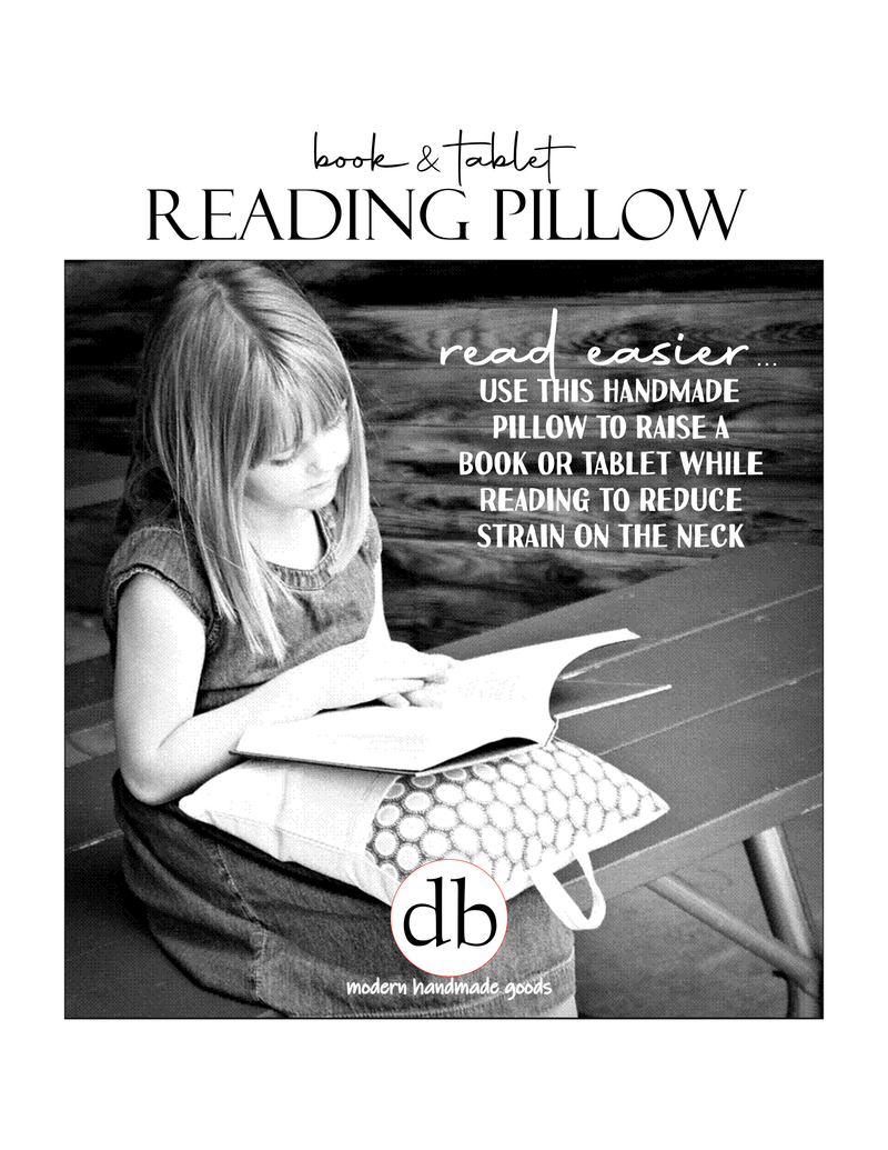 Reading Pillow- "My Day is Booked" - Chambray