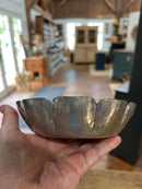 Vintage Schroth Hand Hammered Scalloped Pewter Bowl