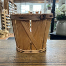 Vintage Shaker Style Wood Slat Fruit Basket