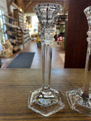 Vintage Pair of 10” Crystal Candle Holders