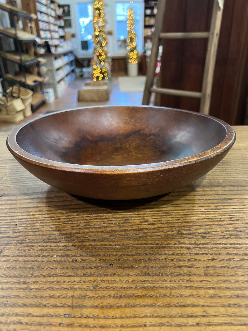 Antique 12.75” Wooden Bowl