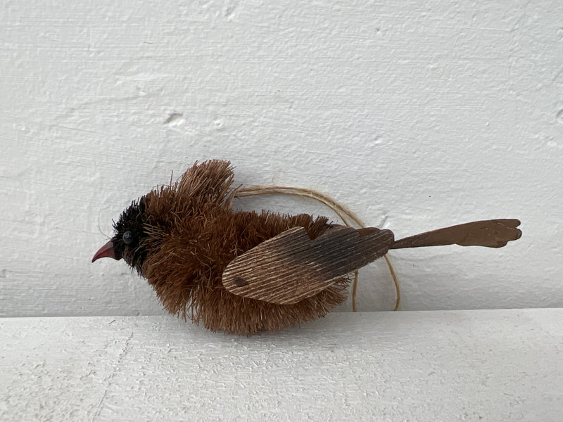 Sisal Bird Ornament, Multi Color