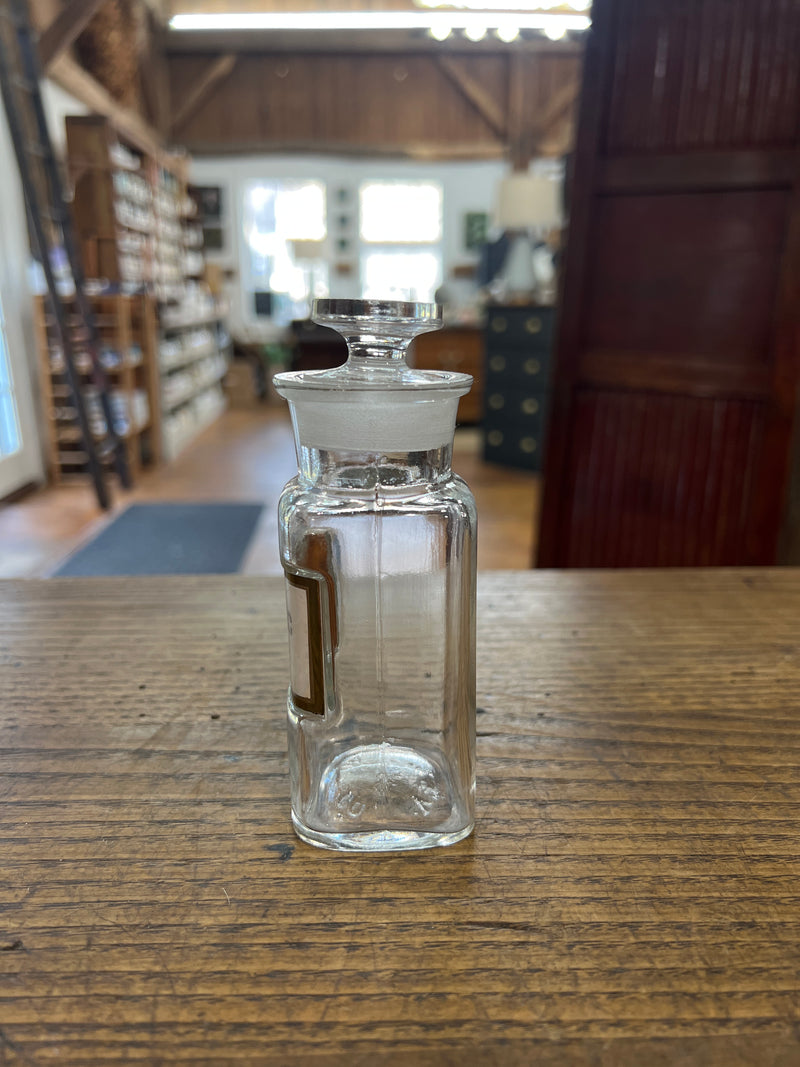 Antique Apothecary Glass Over Label Pharmacy Bottle-Boracic Acid