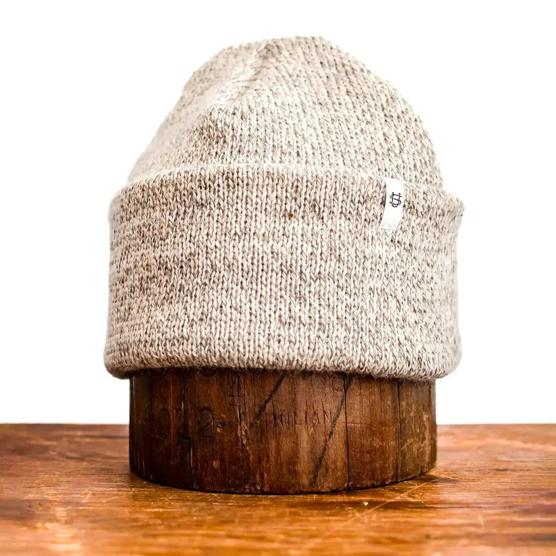 Oatmeal Melange Ragg Wool Beanie