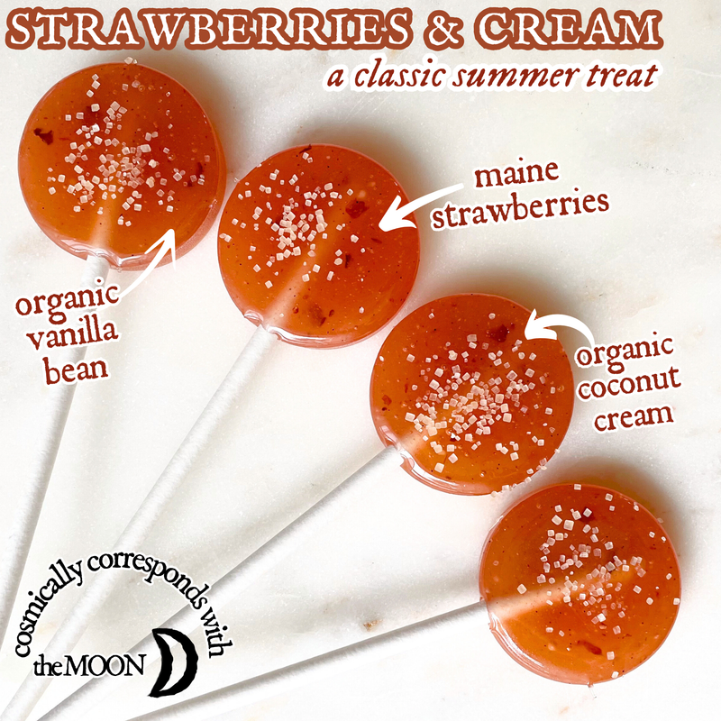 Plants & Planets Lollipops - Cosmic Candy Apothecary: Strawberries & Cream