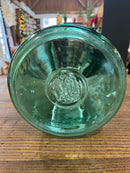 Vintage 14” Tall Blown Green Glass European Pickling Jar
