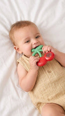 "NEW" Bitzy Shake™ - Silicone Teether with Rattle: Cherries