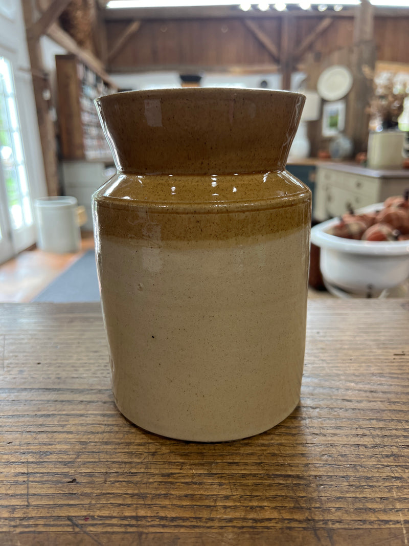 Antique Chiswick Stoneware Two Toned English Crock