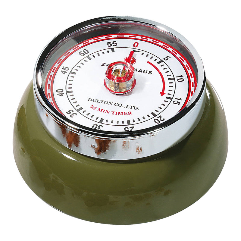 "Retro" Kitchen Timer Olive, 2.75" x 1.25"