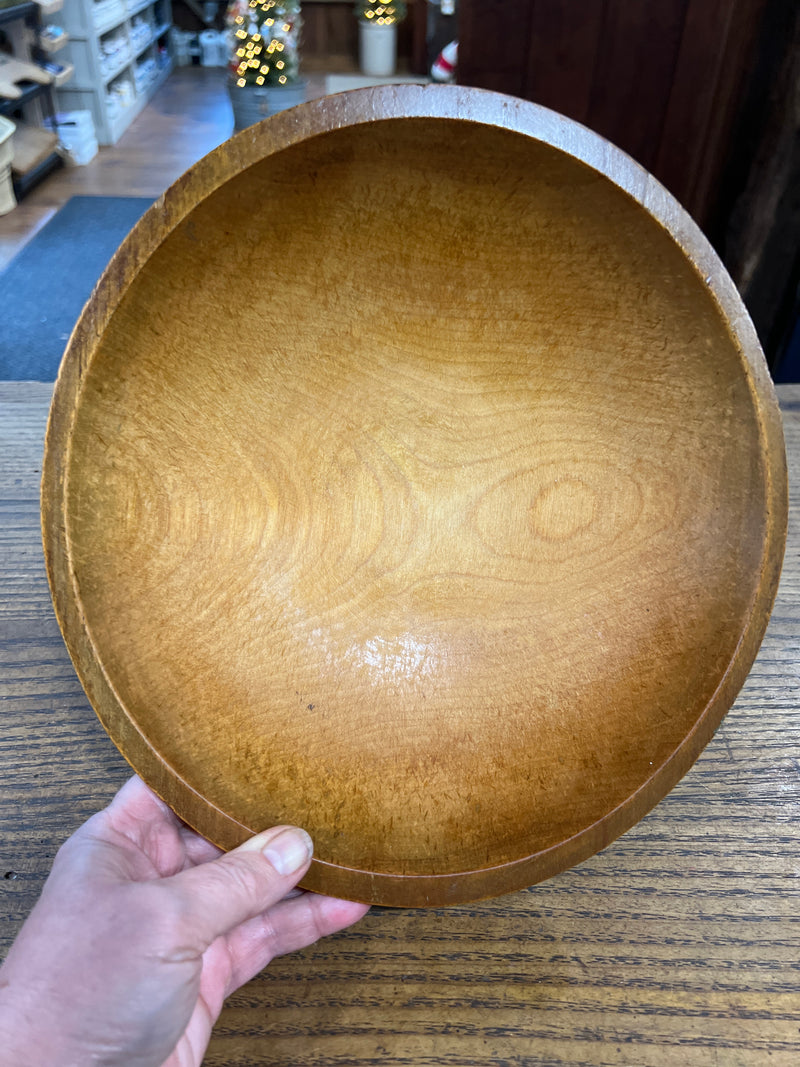 Vintage 10” Wooden Bowl