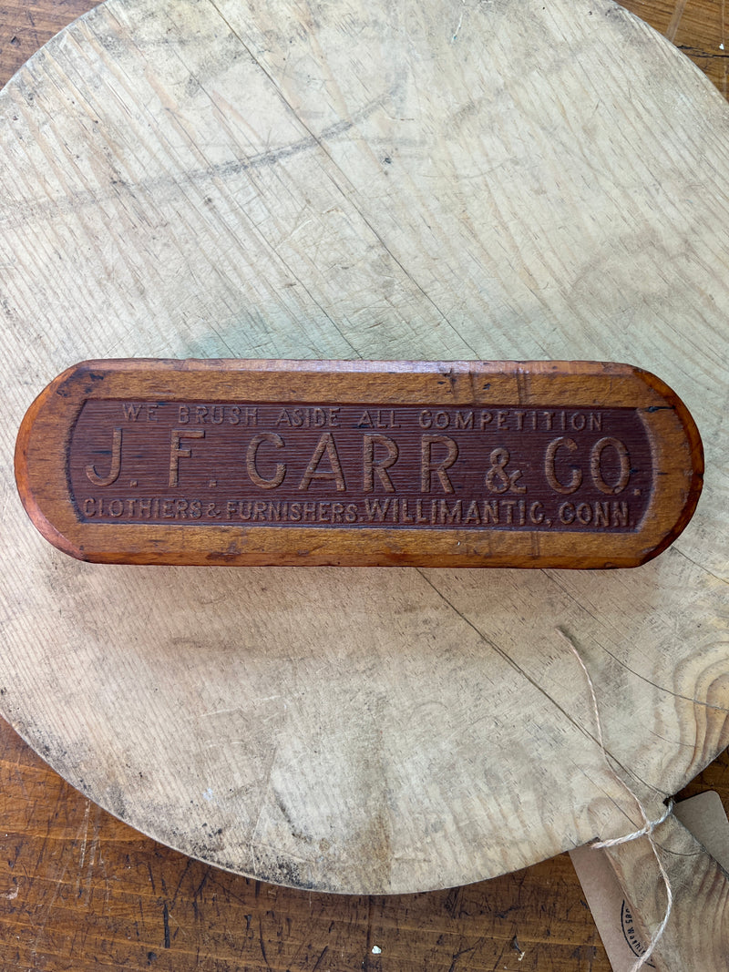 Antique J.F.Carr + Co. Advertising Brush