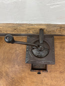 Antique Hand Crank Coffee Grinder Mill with Drawer