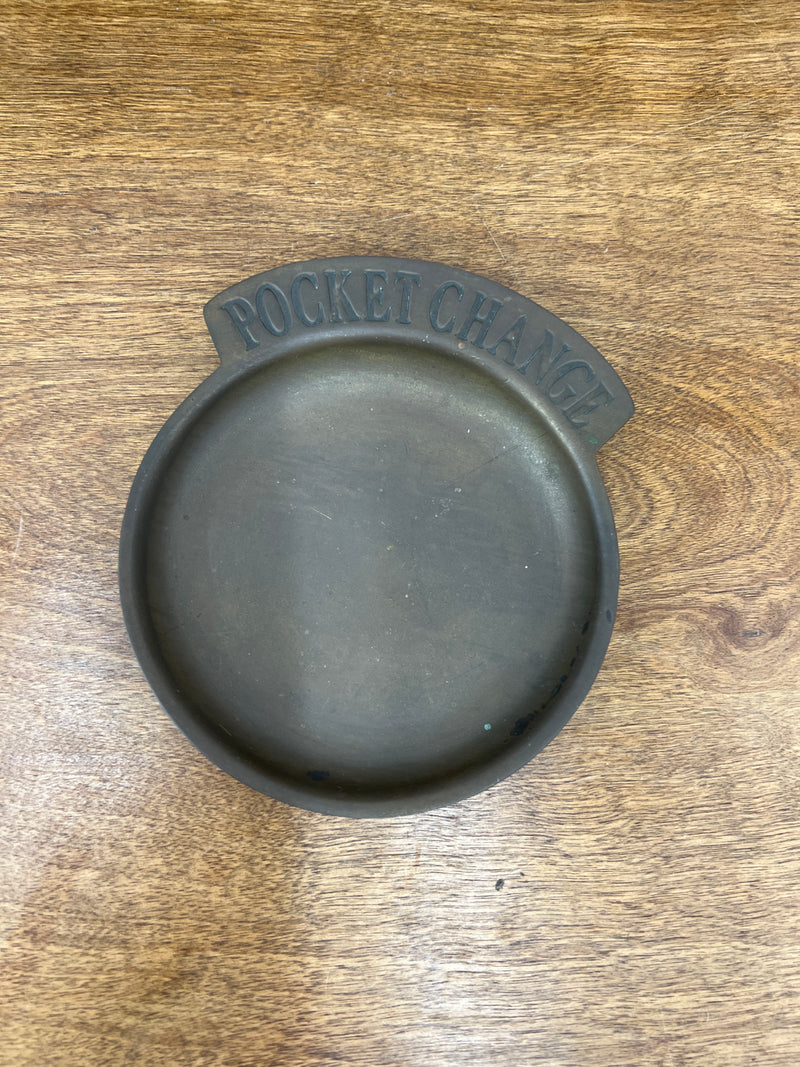 Vintage Brass Pocket Change Dish