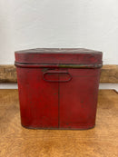 Vintage Nesco Tin Bread Box With Hinged Lid