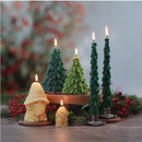 Tree Candles – 100% Pure Beeswax – : Forest Green / Tall