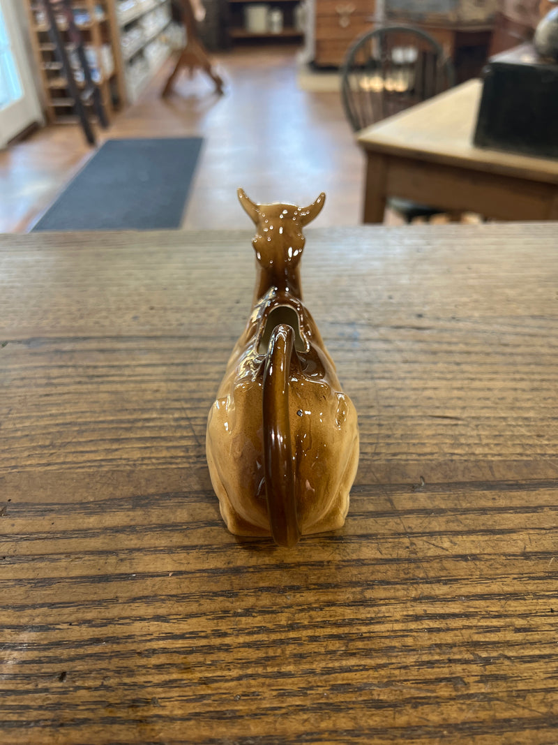 Vintage Ceramic Brown Cow Creamer