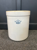 Antique Blue Crown Stoneware Crock - 4 Gallon