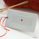 Heart Knitting Tag : Single Tag